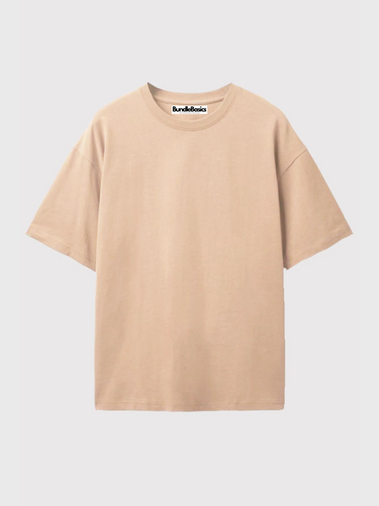 Oversized Beige Tee (Bundle of 3 T-Shirts)